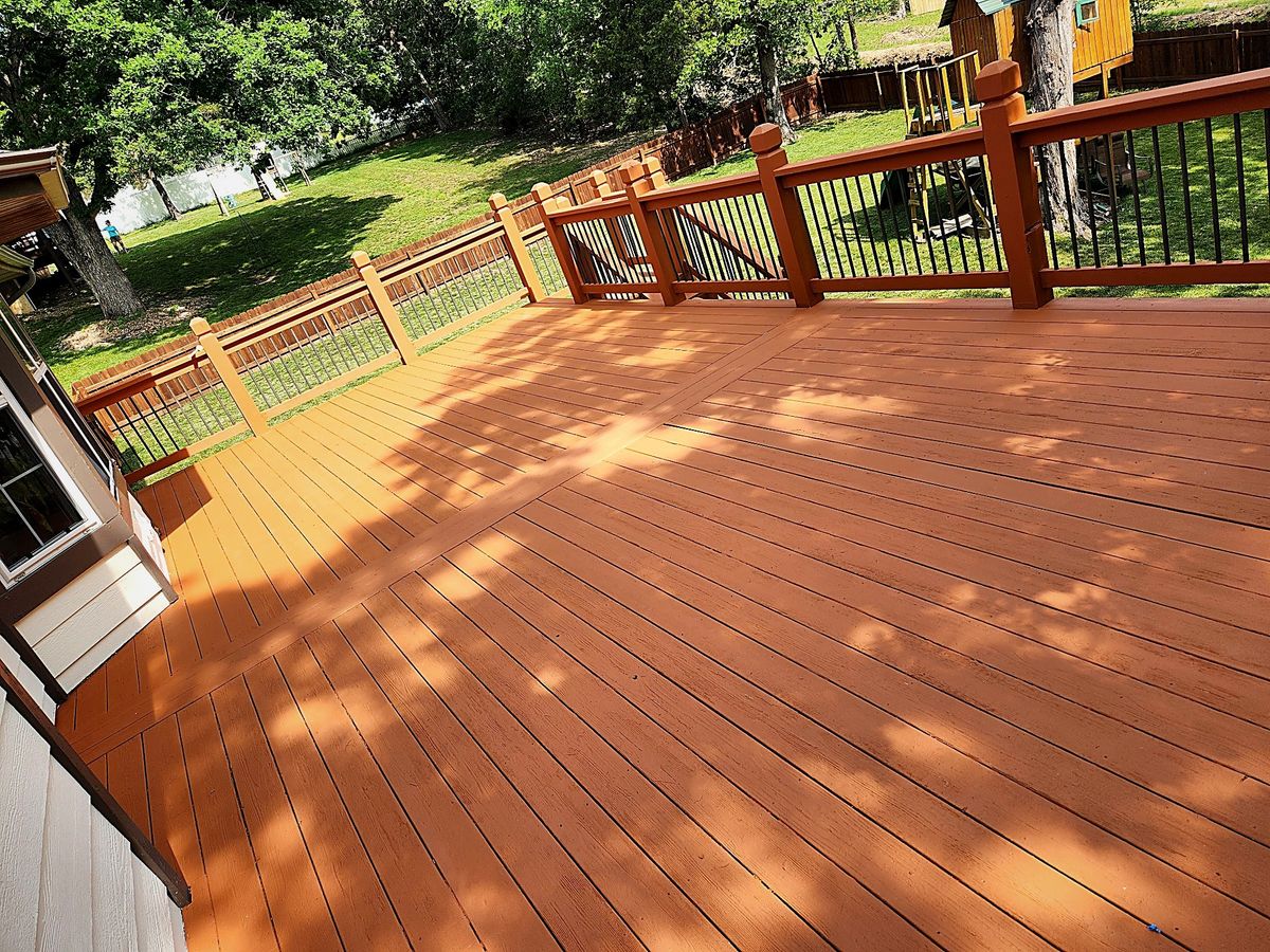 Professionally stained wood deck — Springfield MO by Stain and Seal Pros