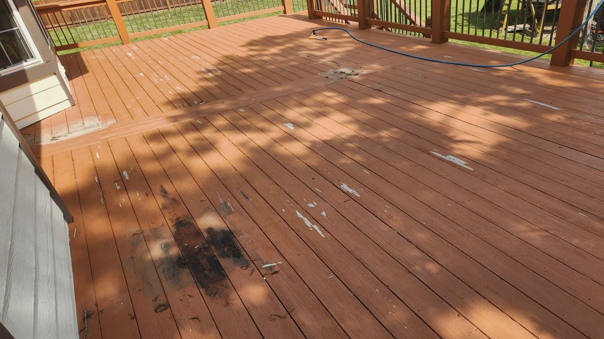 Deck before staining