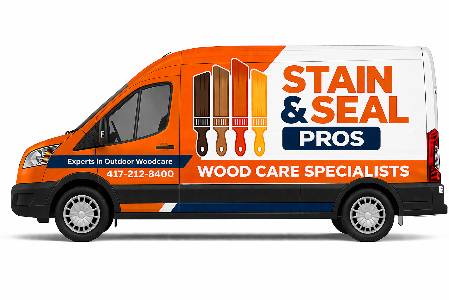 Stain and Seal Pros service vehicle in Springfield MO