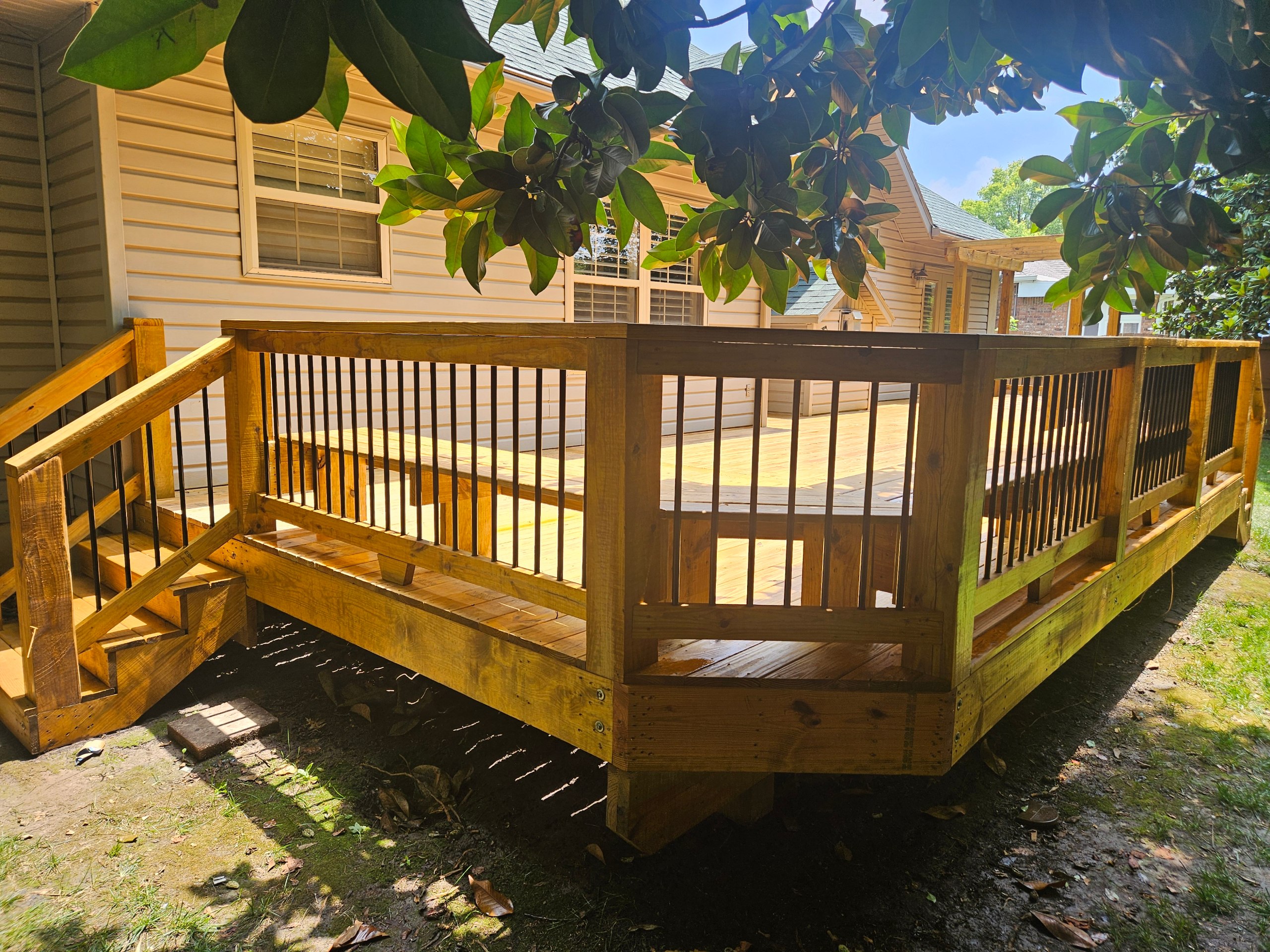 Professional wood deck staining and sealing in Springfield MO by Stain and Seal Pros